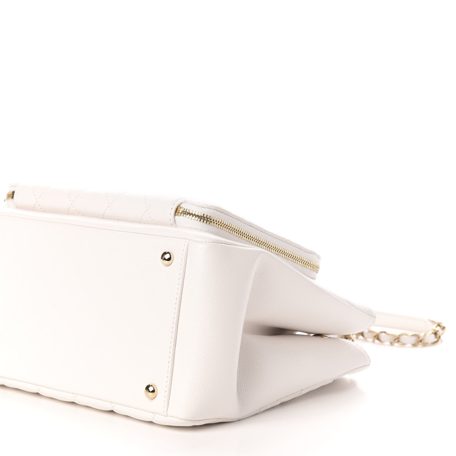 Chanel Caviar Quilted Small Business Affinity Shopping Bag White 9 of 11