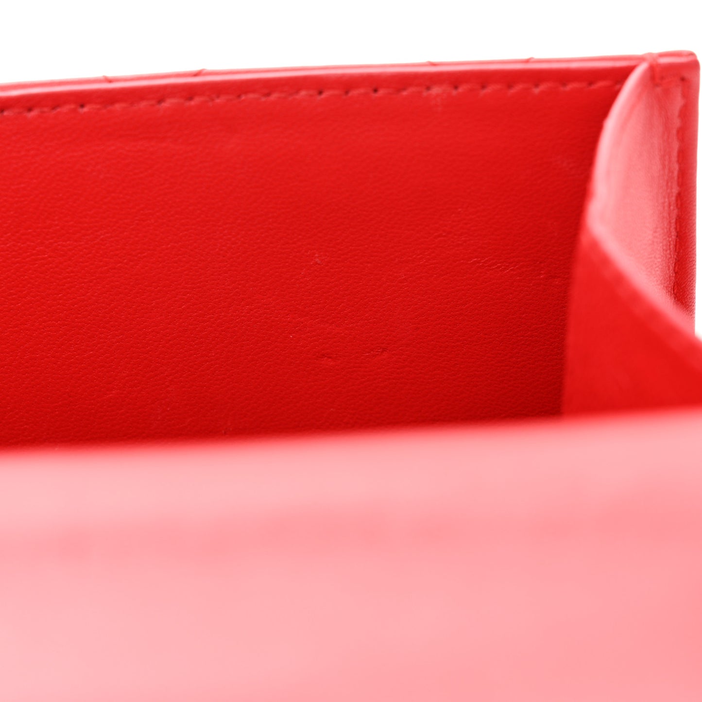 Nappa Calfskin Quilted XS Sharp Top Handle Bag Bright Red