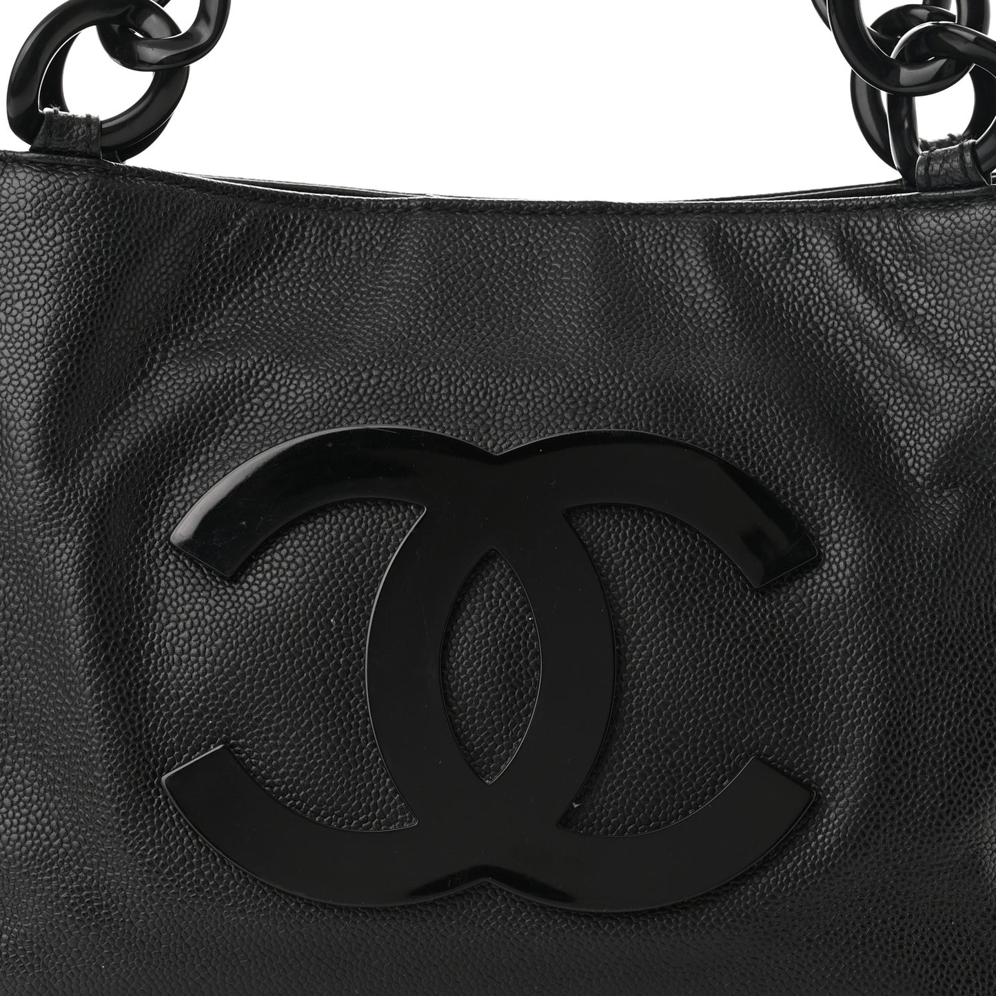Caviar Bekko Chain Tote Black
