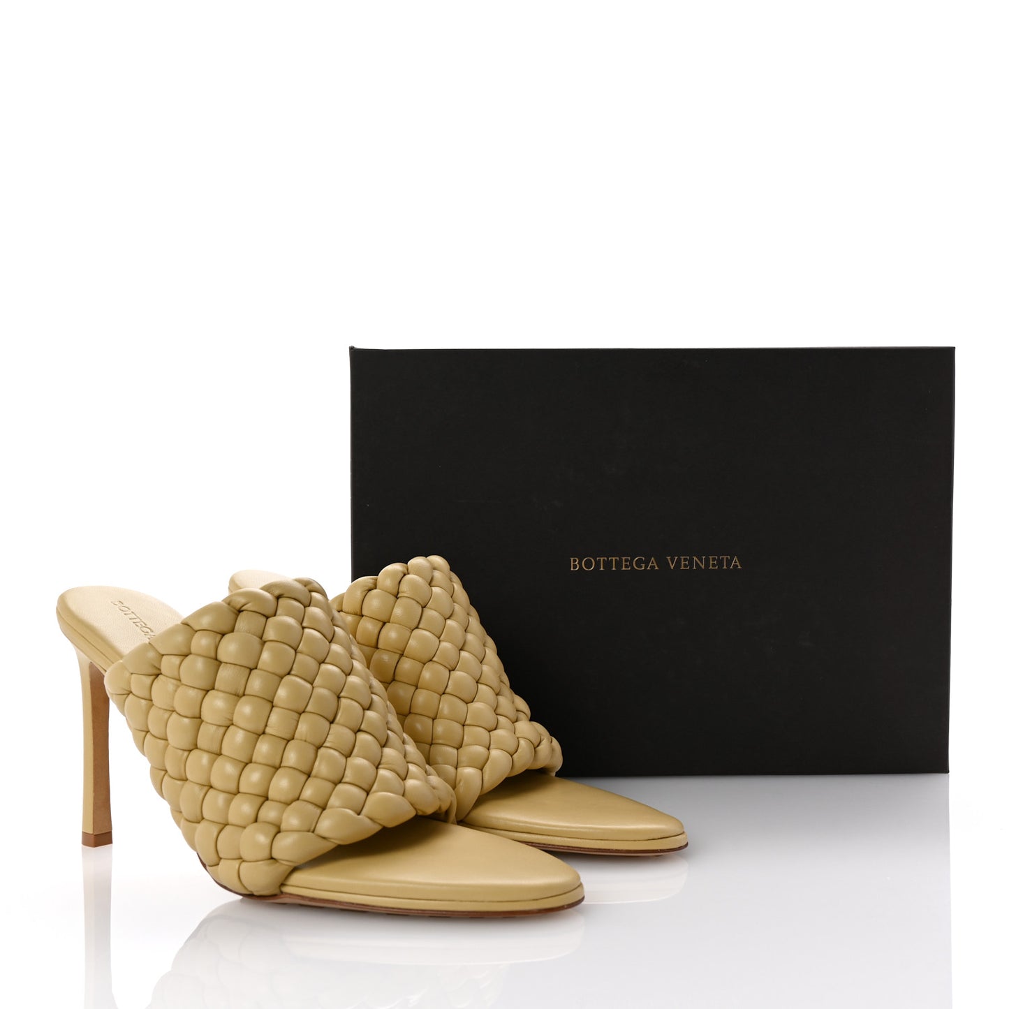 Nappa Padded Intreccio The Curve Sandals 39.5 Tapioca