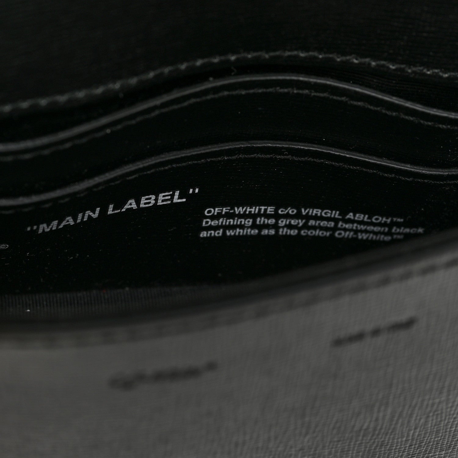 Off-White Saffiano Logo Baby Flap Bag Black White 9 of 14