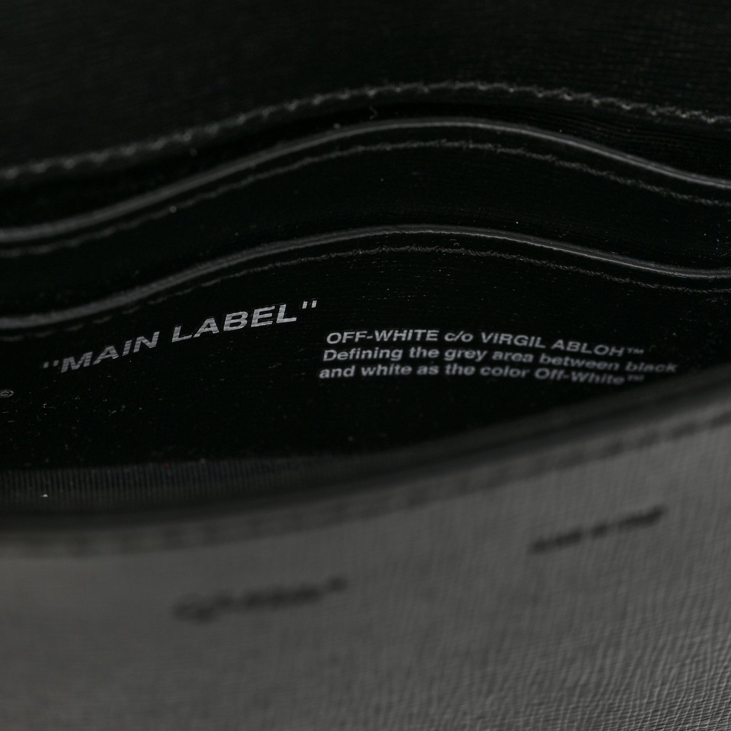 Saffiano Logo Baby Flap Bag Black White