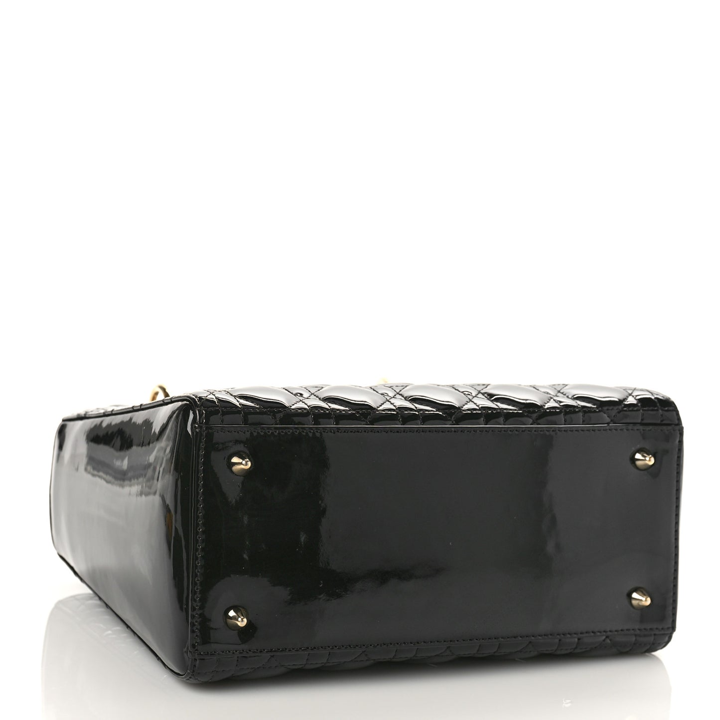 Patent Cannage Medium Lady Dior Black