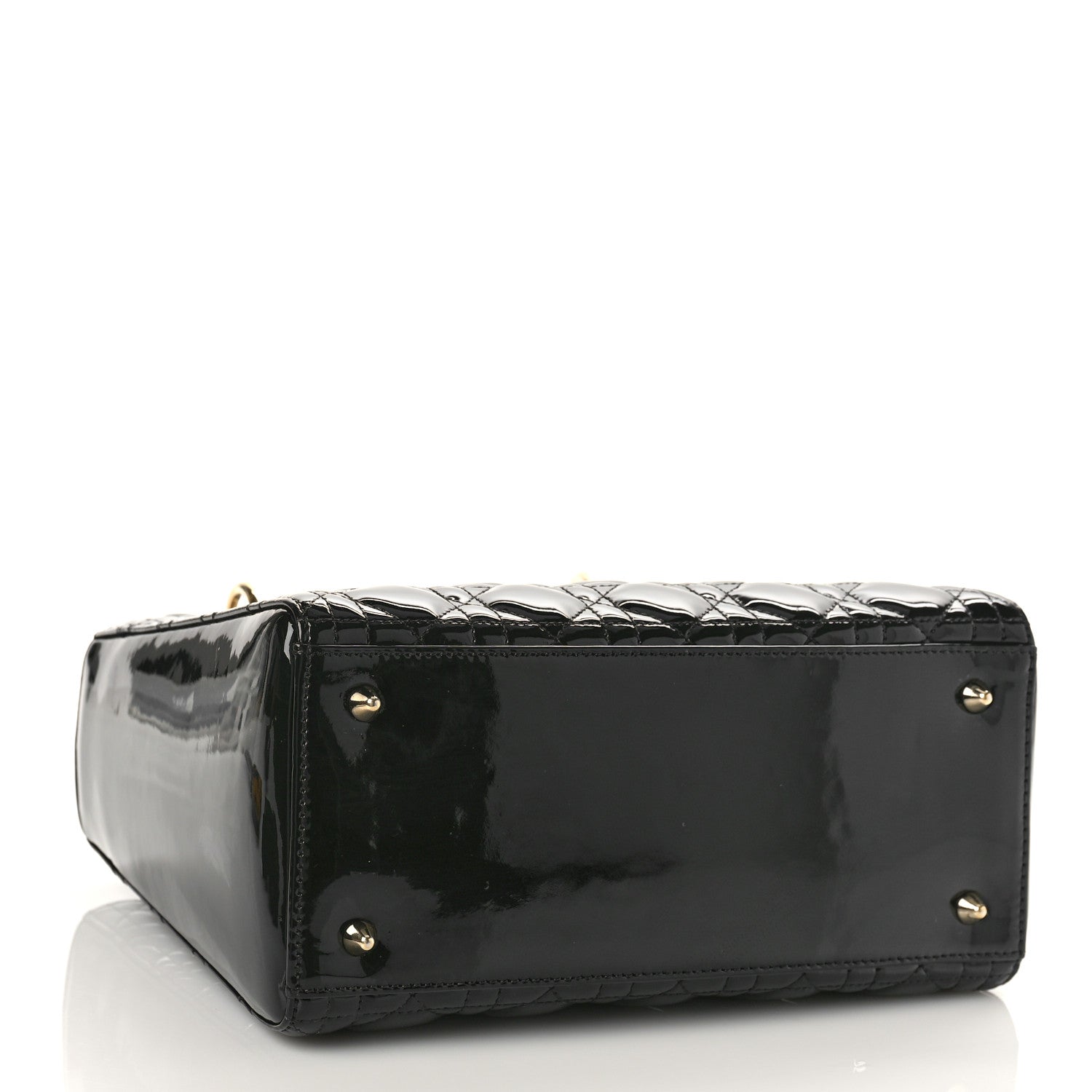 Christian Dior Patent Cannage Medium Lady Dior Black 3 of 8