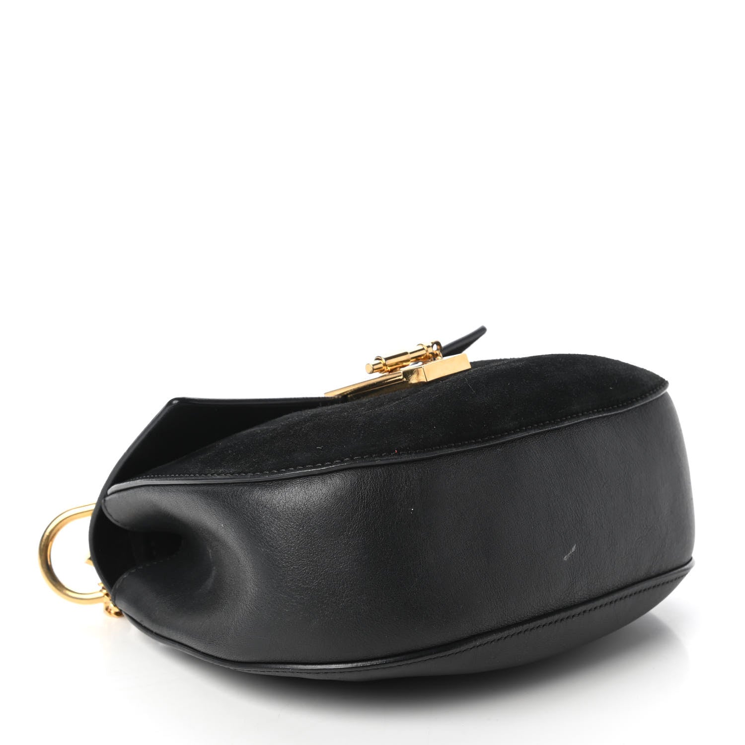 Chloe Suede Calfskin Mini Drew Shoulder Bag Black 4 of 10