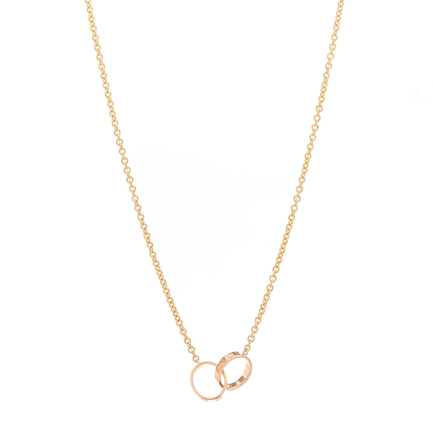 18K Pink Gold Interlocking LOVE Necklace