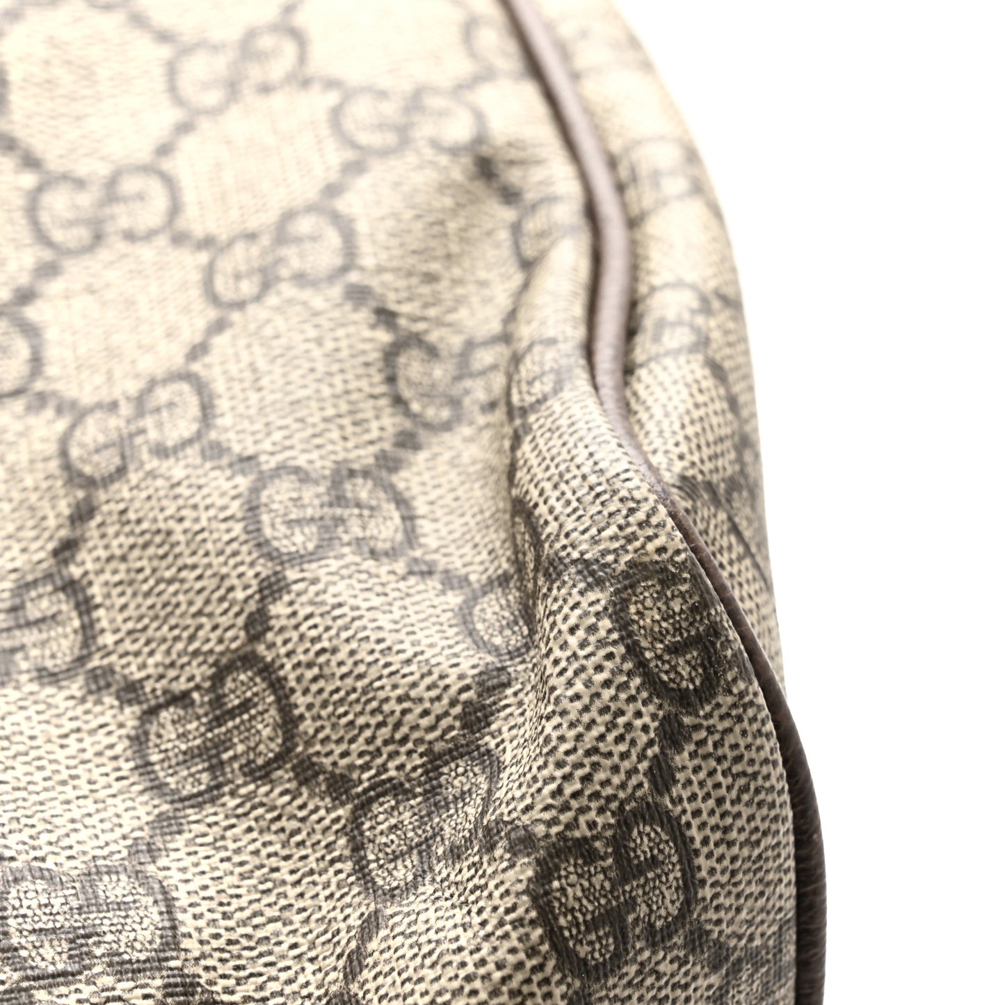 GG Supreme Monogram Web Medium Duffle Bag Brown