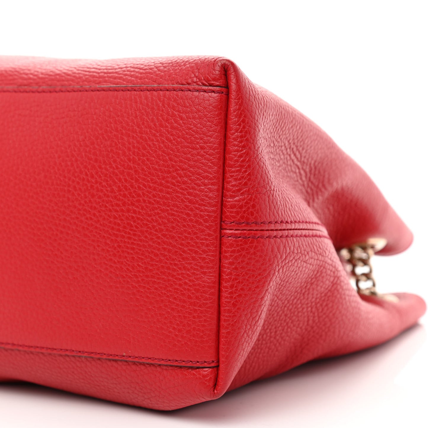 Cellarius Calfskin Medium Soho Chain Shoulder Bag Vibrant Red