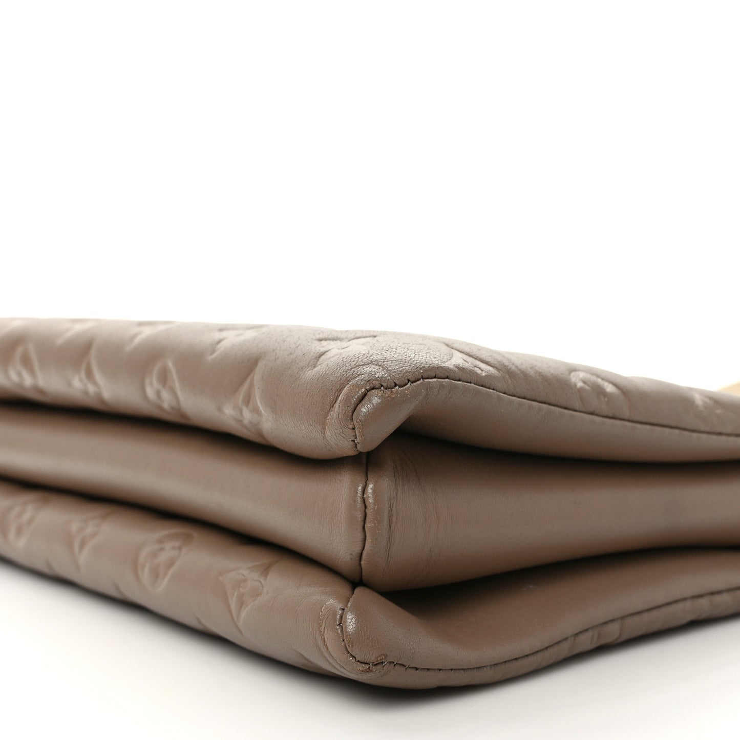 Lambskin Embossed Monogram Coussin PM Taupe