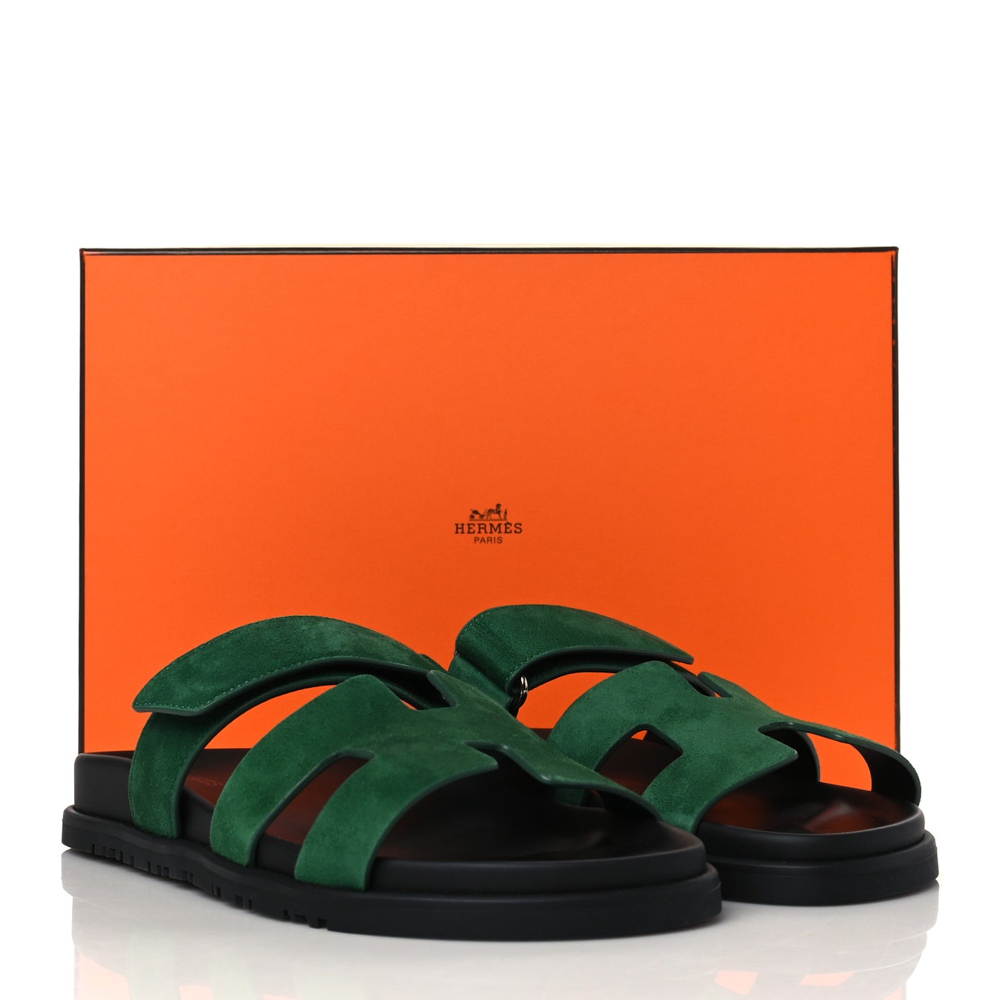 Suede Goatskin Womens Chypre Sandals 38 Vert Electrique