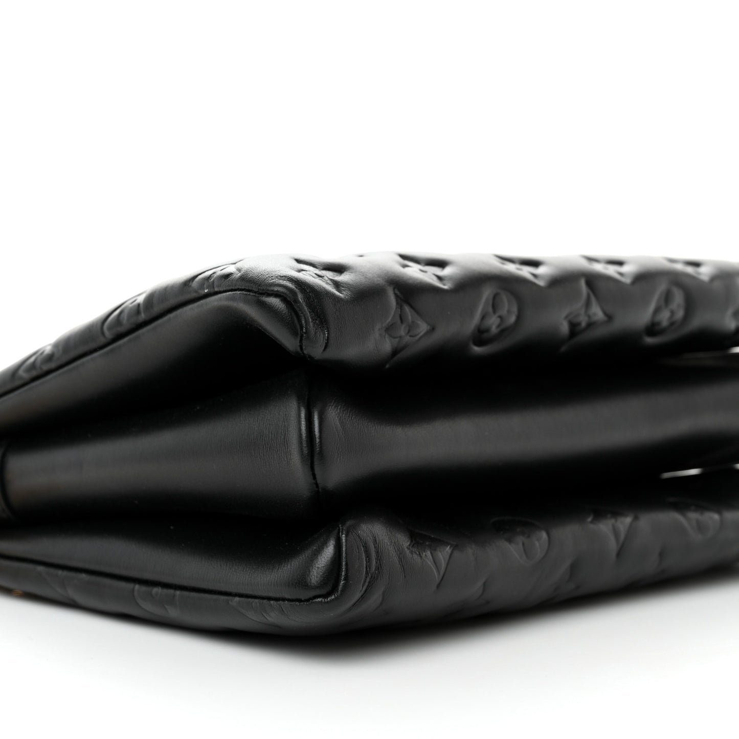 Lambskin Embossed Monogram Coussin PM Black