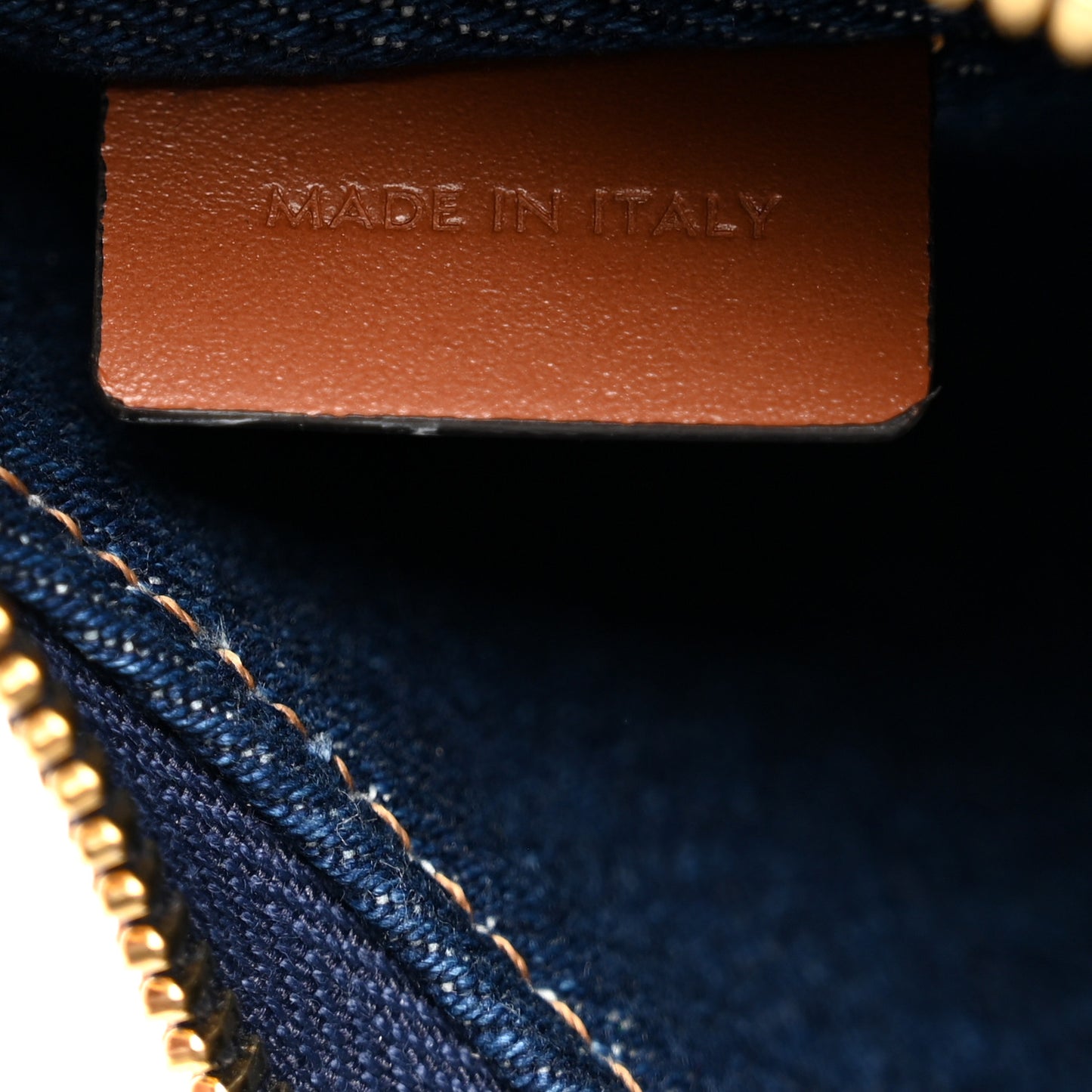 Denim Ava Shoulder Bag Navy Tan