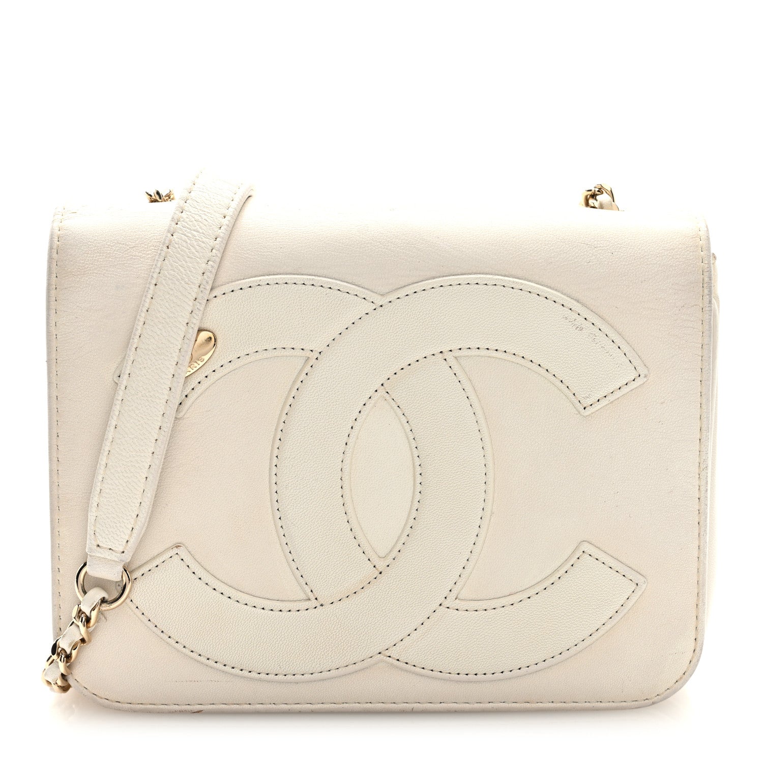 Chanel Lambskin CC Mania Flap Bag White 1825685 – FASHIONPHILE