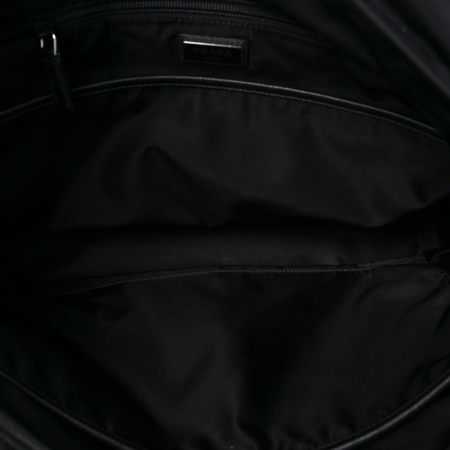 Tessuto Nylon Saffiano Briefcase Black