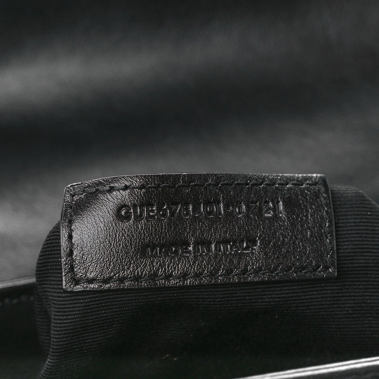 Calfskin Y Quilted Monogram Monochrome Toy Loulou Crossbody Bag Black