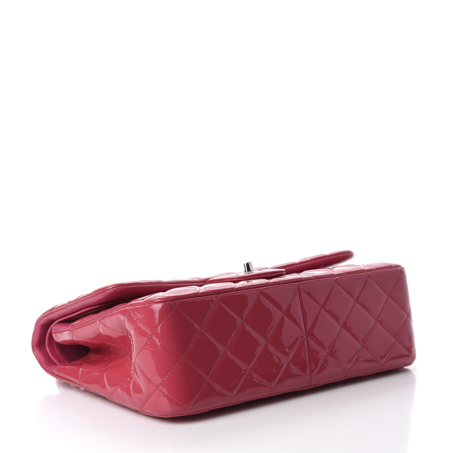 Patent Quilted Jumbo Double Flap Pink