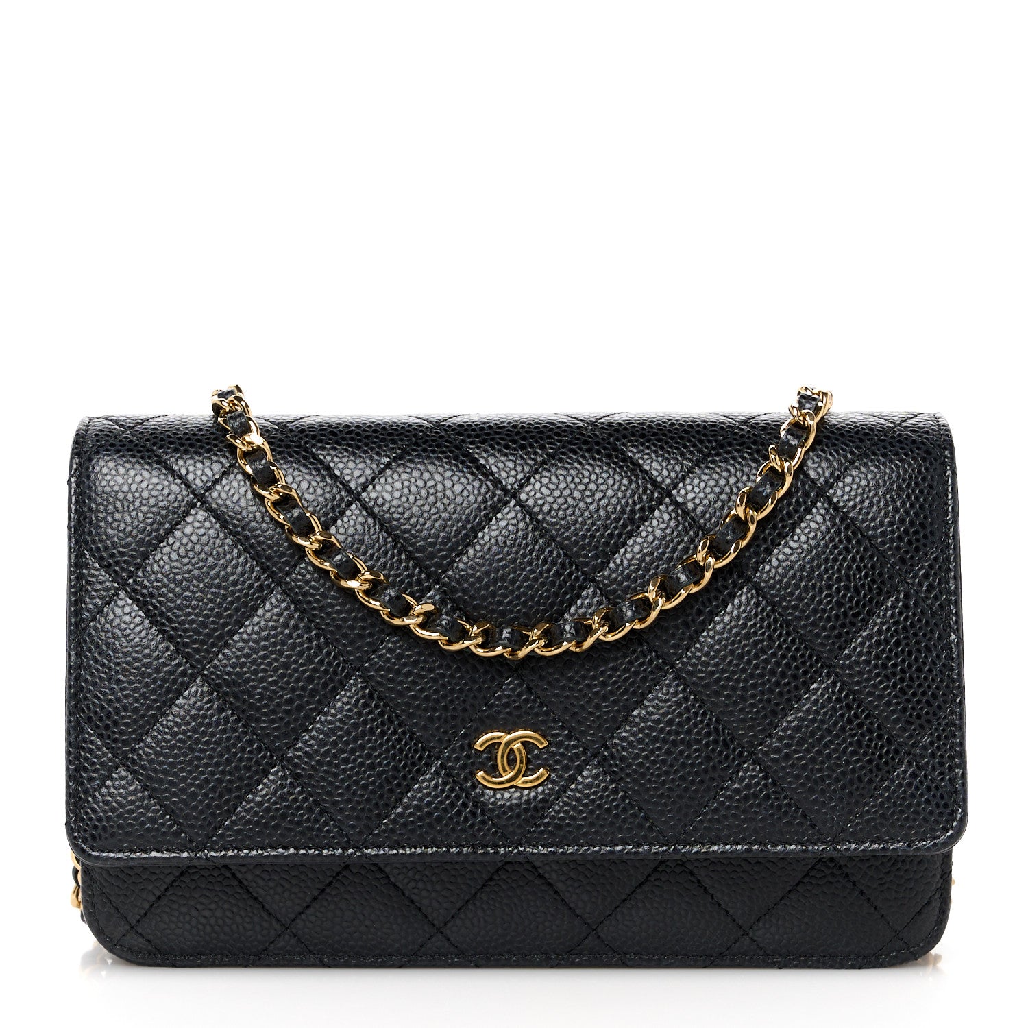 Chanel Caviar Quilted Wallet on Chain WOC Black 1 of 12