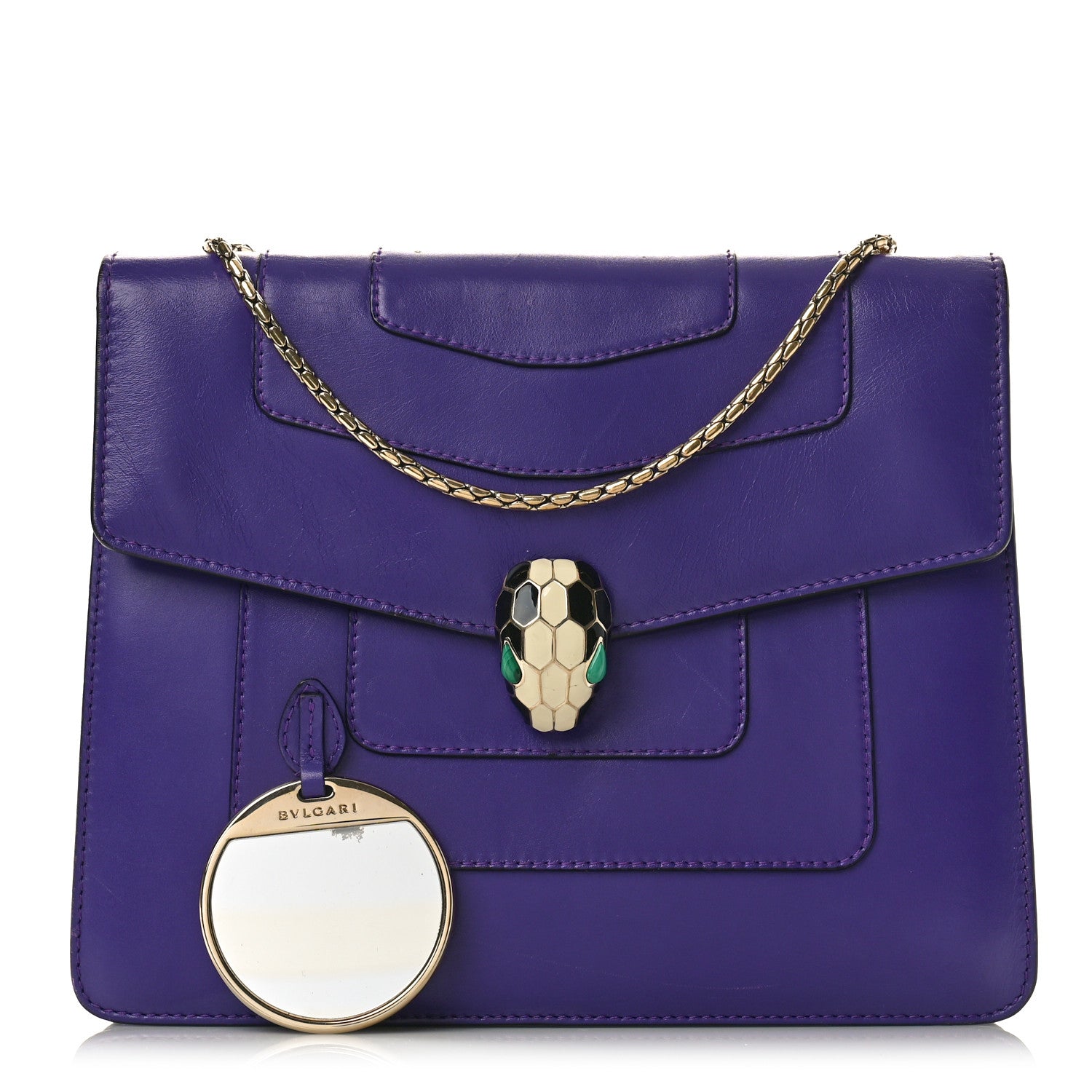 Bulgari Calfskin Serpenti Forever Crossbody Bag Amethyst 1 of 12
