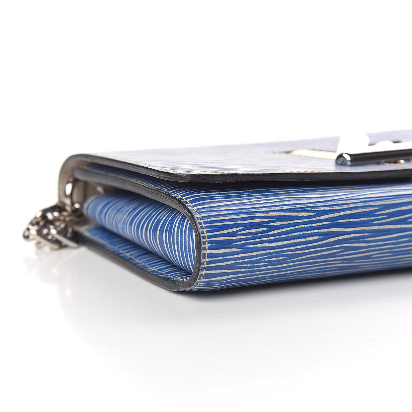 Epi Twist Chain Wallet Denim Light