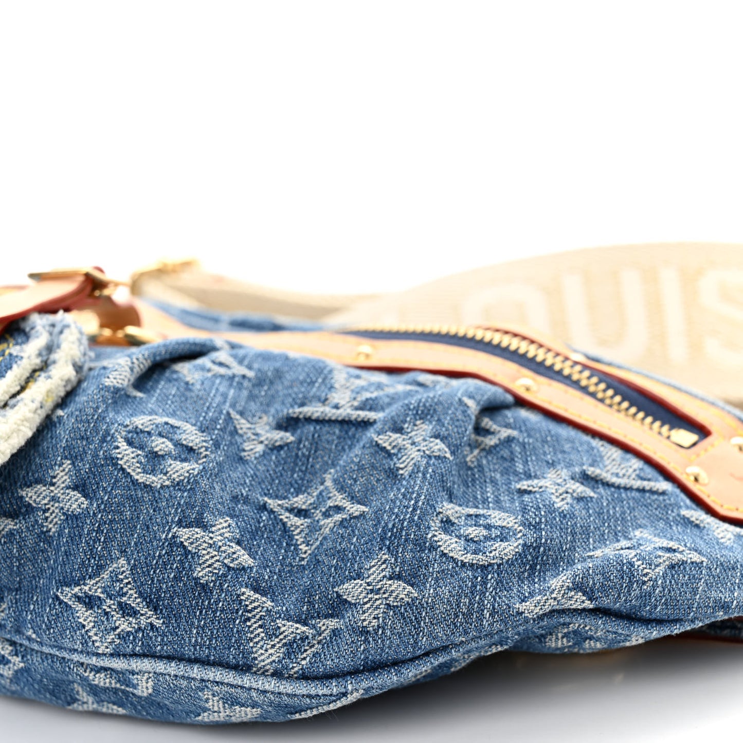 Monogram Denim High Rise Bumbag Blue
