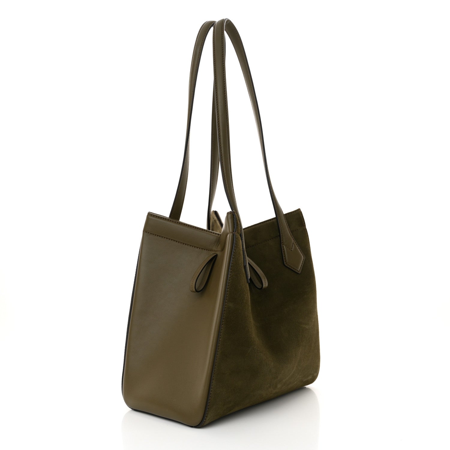 Fendi Vitello Vernice Camoscio Medium Fendi Origami Military Brown Avocado 3 of 9
