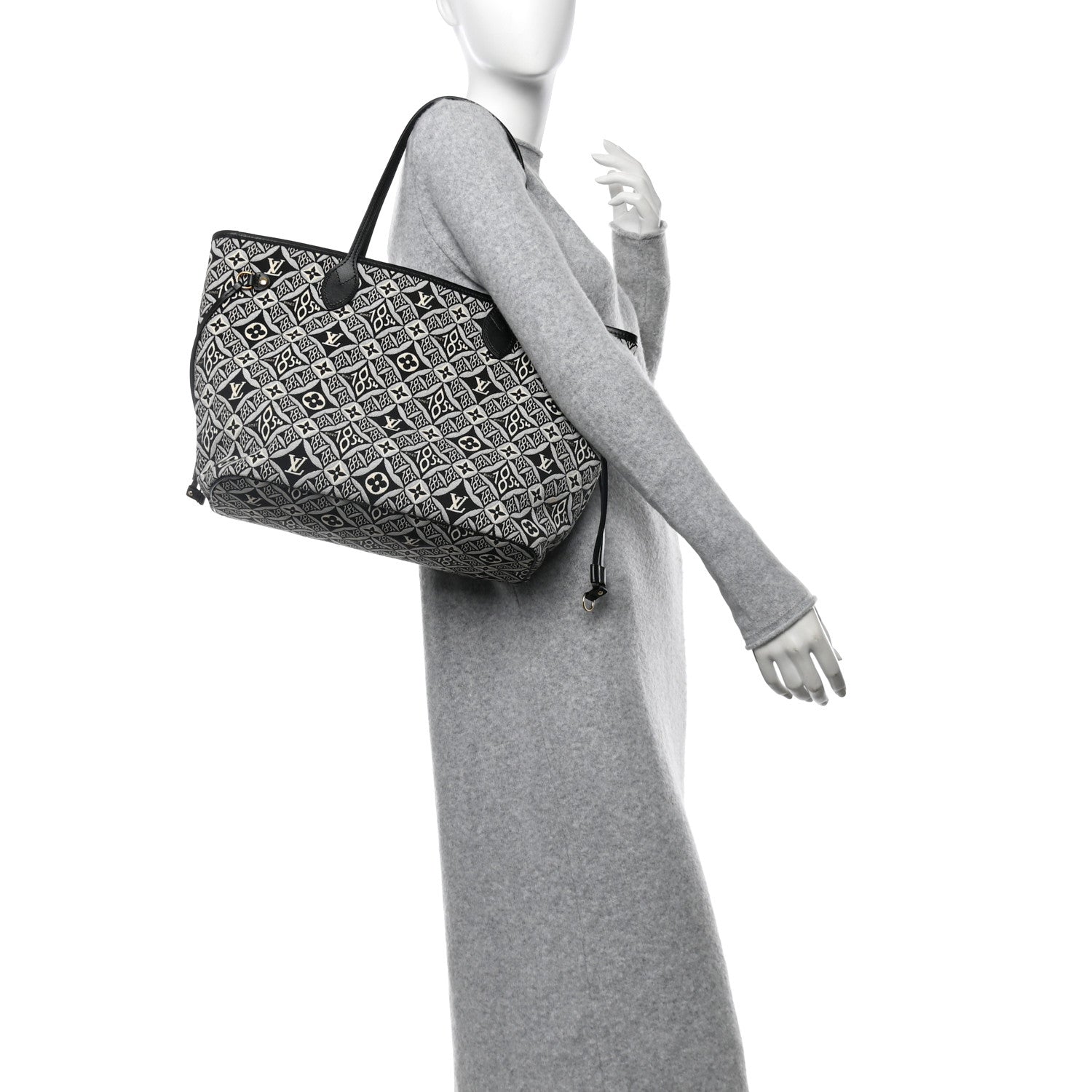 Louis Vuitton Jacquard Since 1854 Neverfull MM Grey 2 of 11