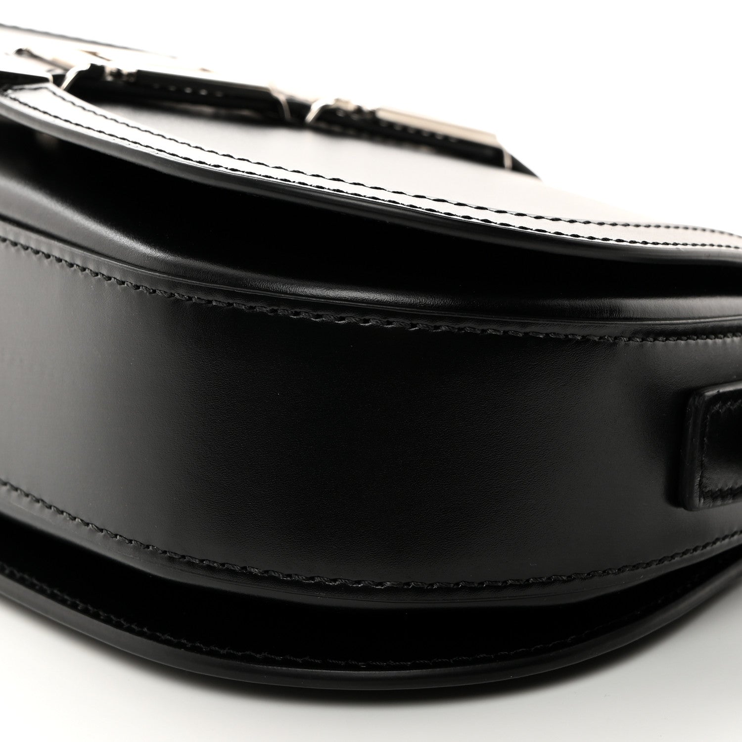 Versace Calfskin Medium Greca Goddess Shoulder Bag Black 11 of 12