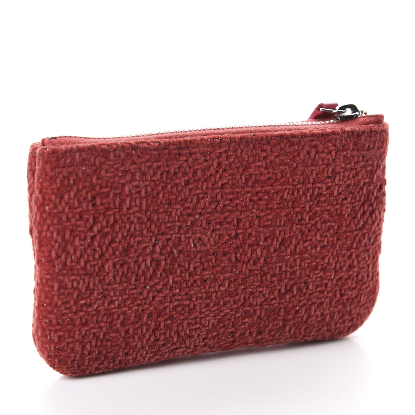 Lurex Boucle Deauville Cosmetic Pouch Red