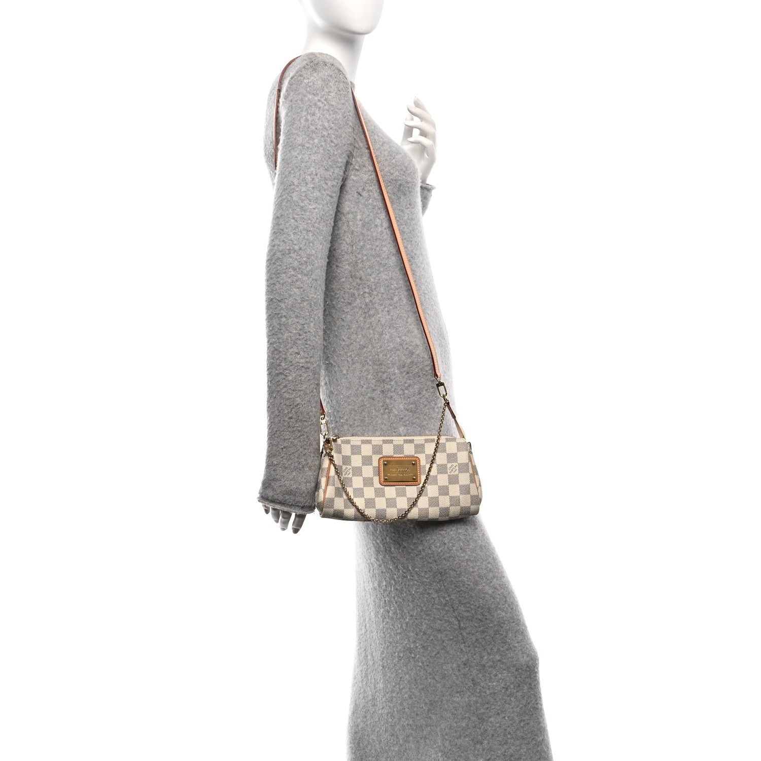Louis Vuitton Damier Azur Eva Clutch 2 of 9