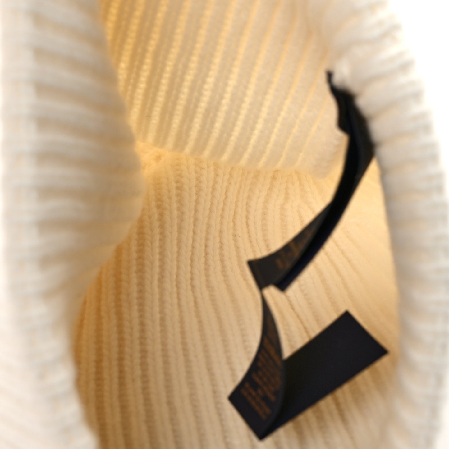 Wool Monogram LV Headline Beanie Hat White