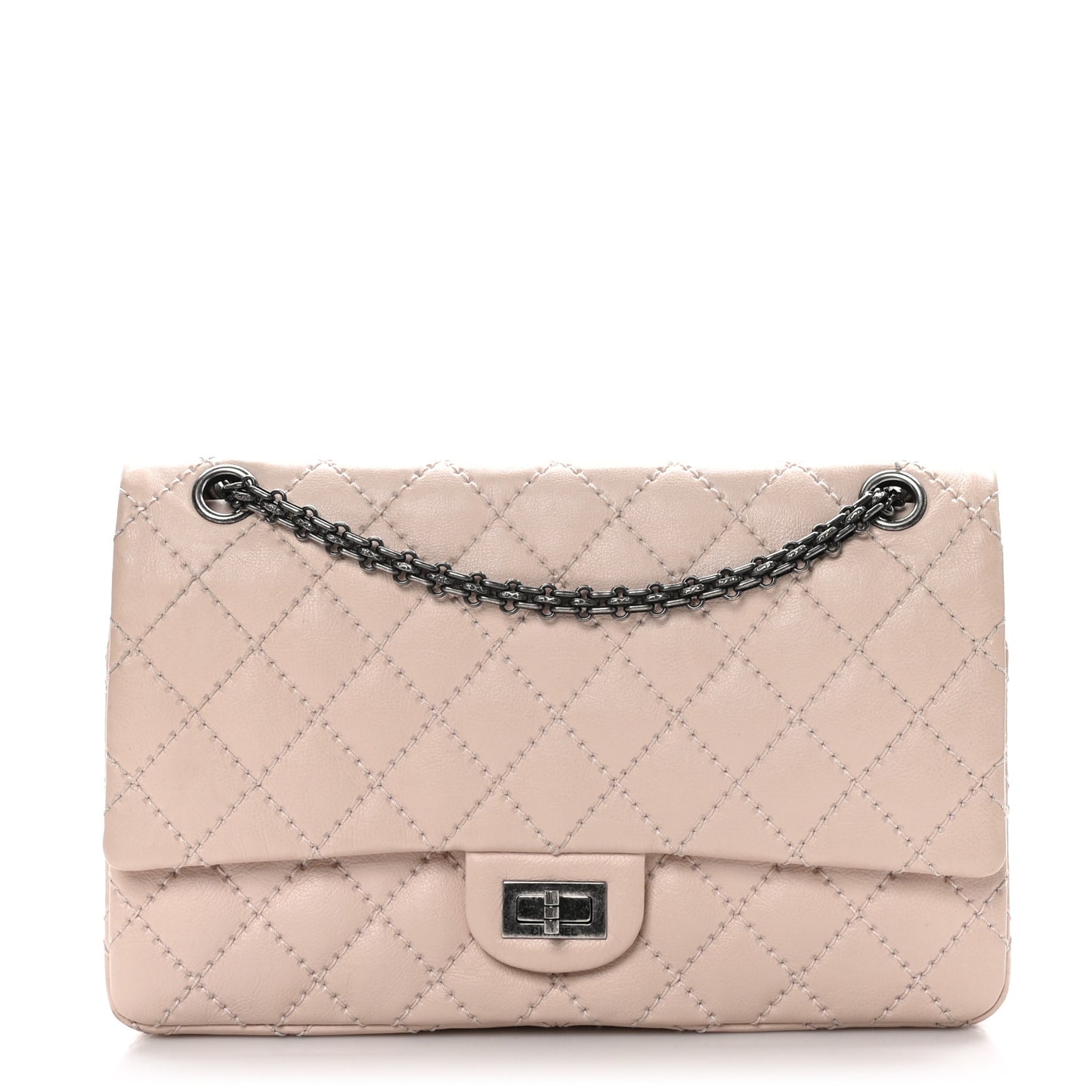 Calfskin Vivid Stitched 2.55 Reissue 226 Flap Light Pink