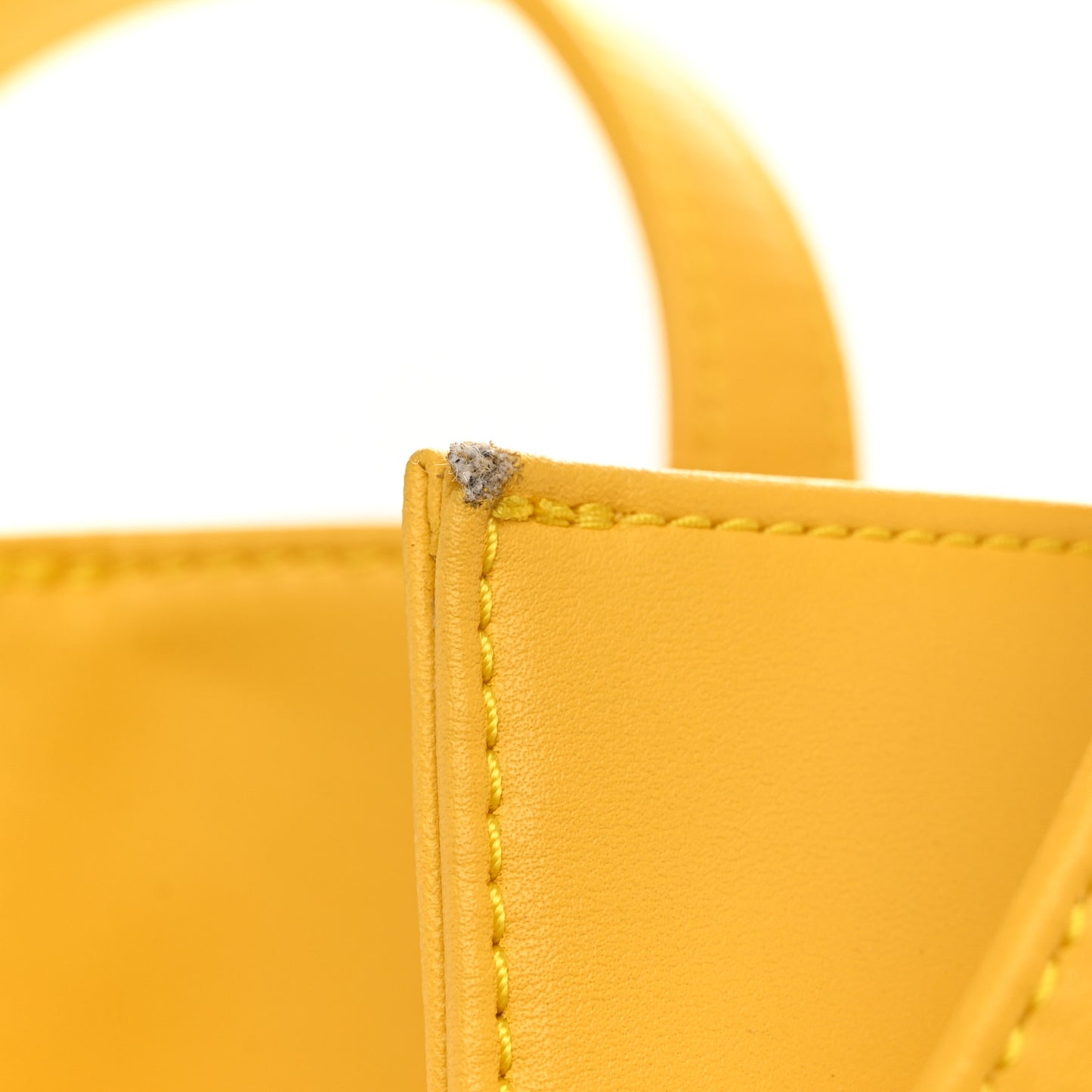 Vegan Leather Medium Shopping Bag Yellow