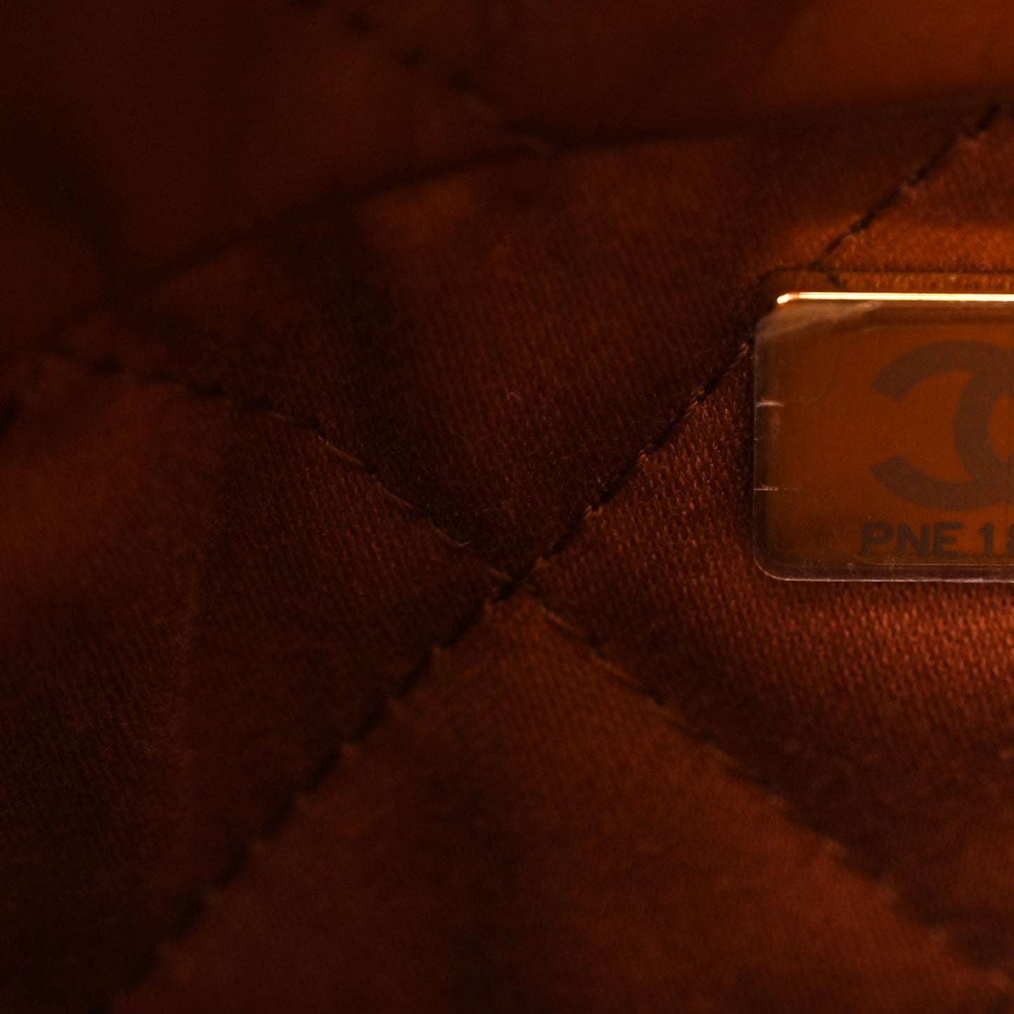 Shiny Calfskin Quilted Mini Chanel 22 Light Brown