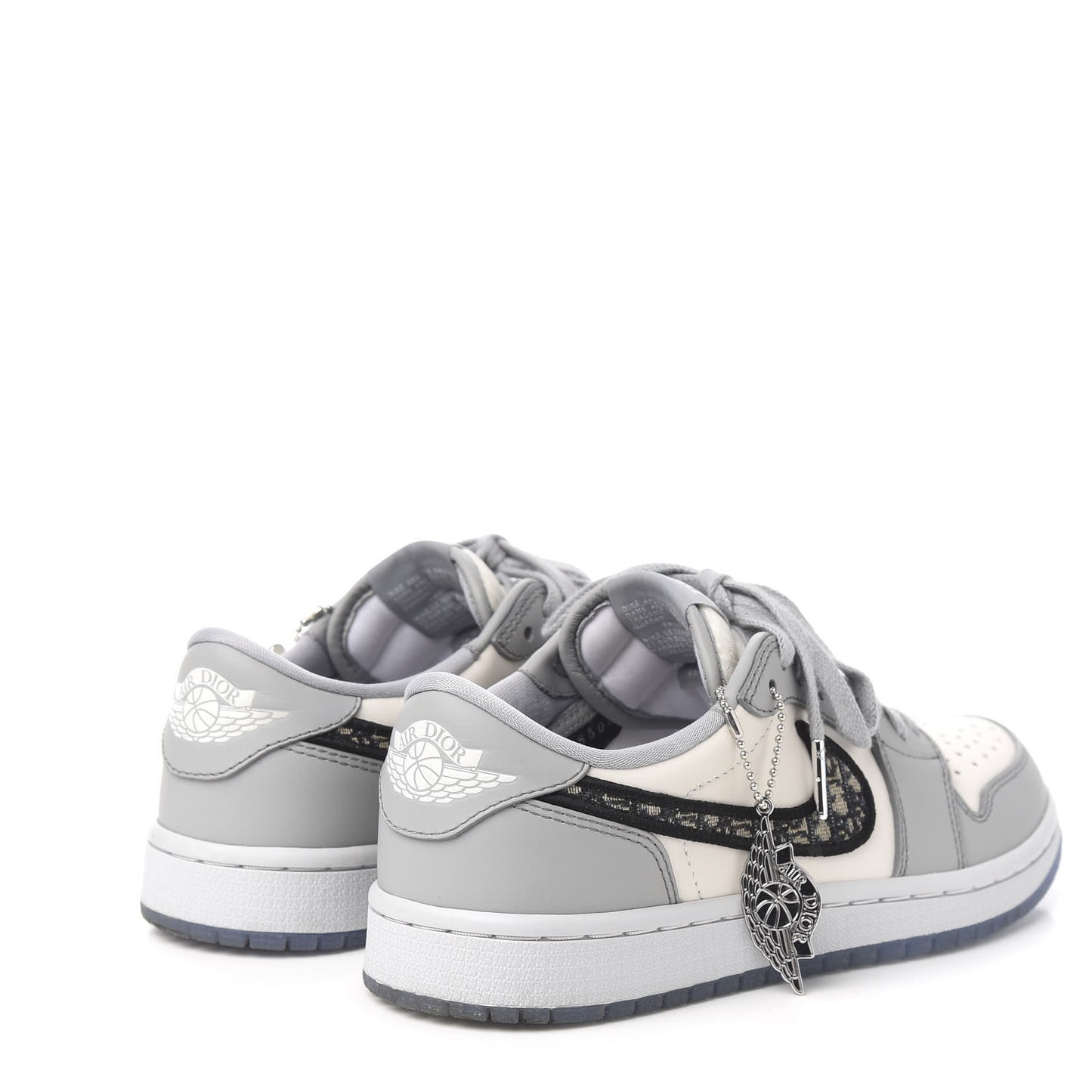 X NIKE AIR JORDAN Calfskin Mens Oblique Low Sneakers 39 Beige White