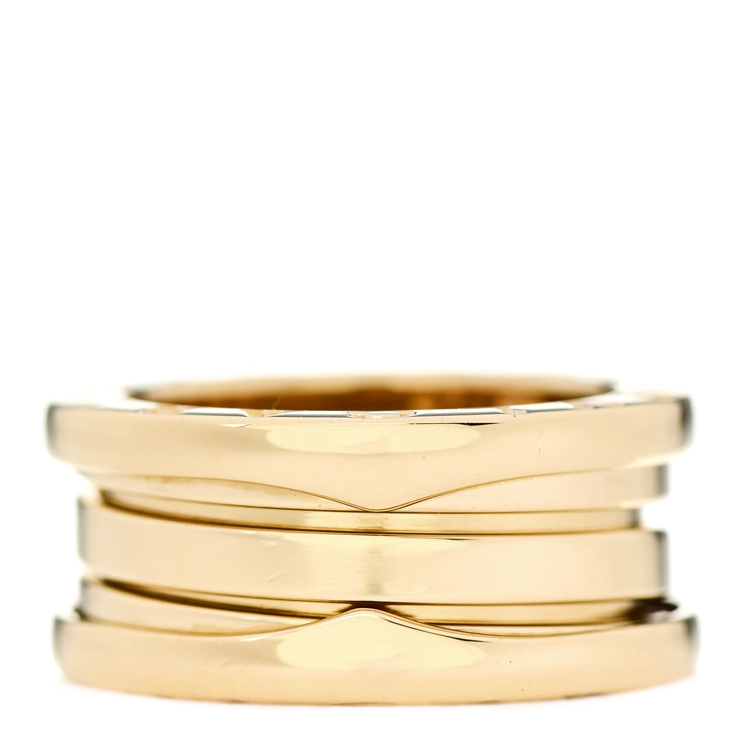 Bulgari 18K Yellow Gold B.Zero1 Three-Band Ring 47 4 1 of 6