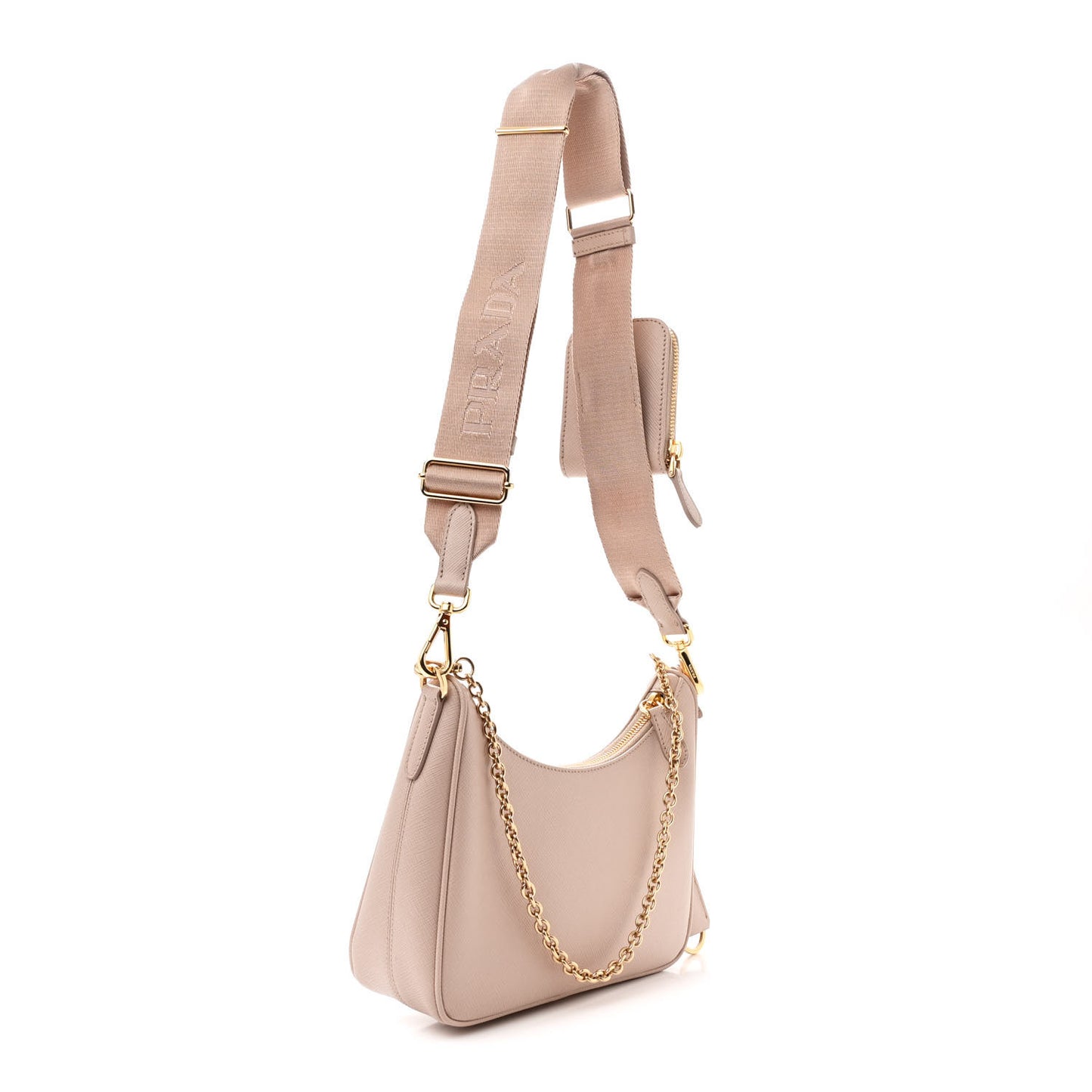 Saffiano Re-Edition 2005 Shoulder Bag Cammeo Beige