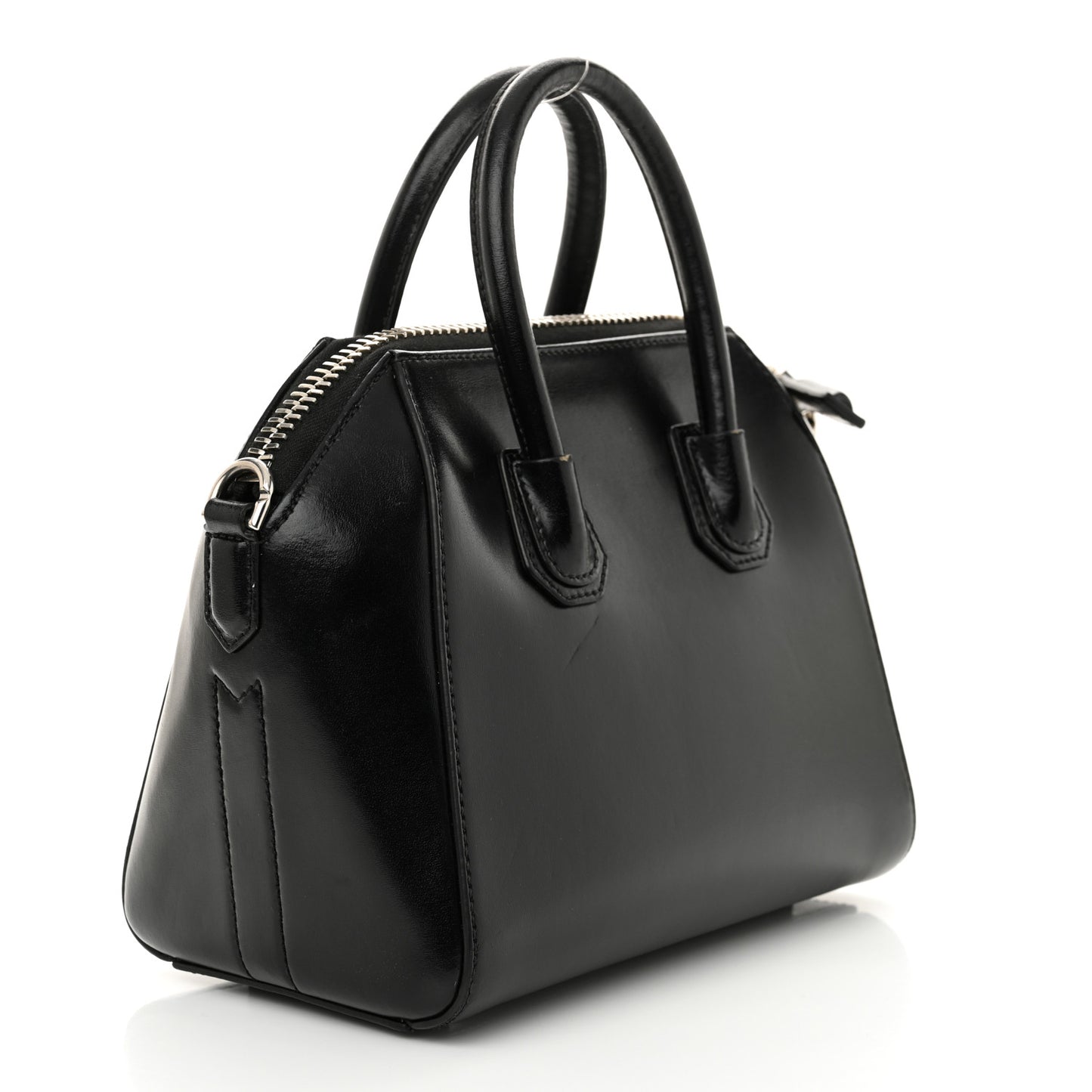 Shiny Lord Calfskin Mini Antigona Black