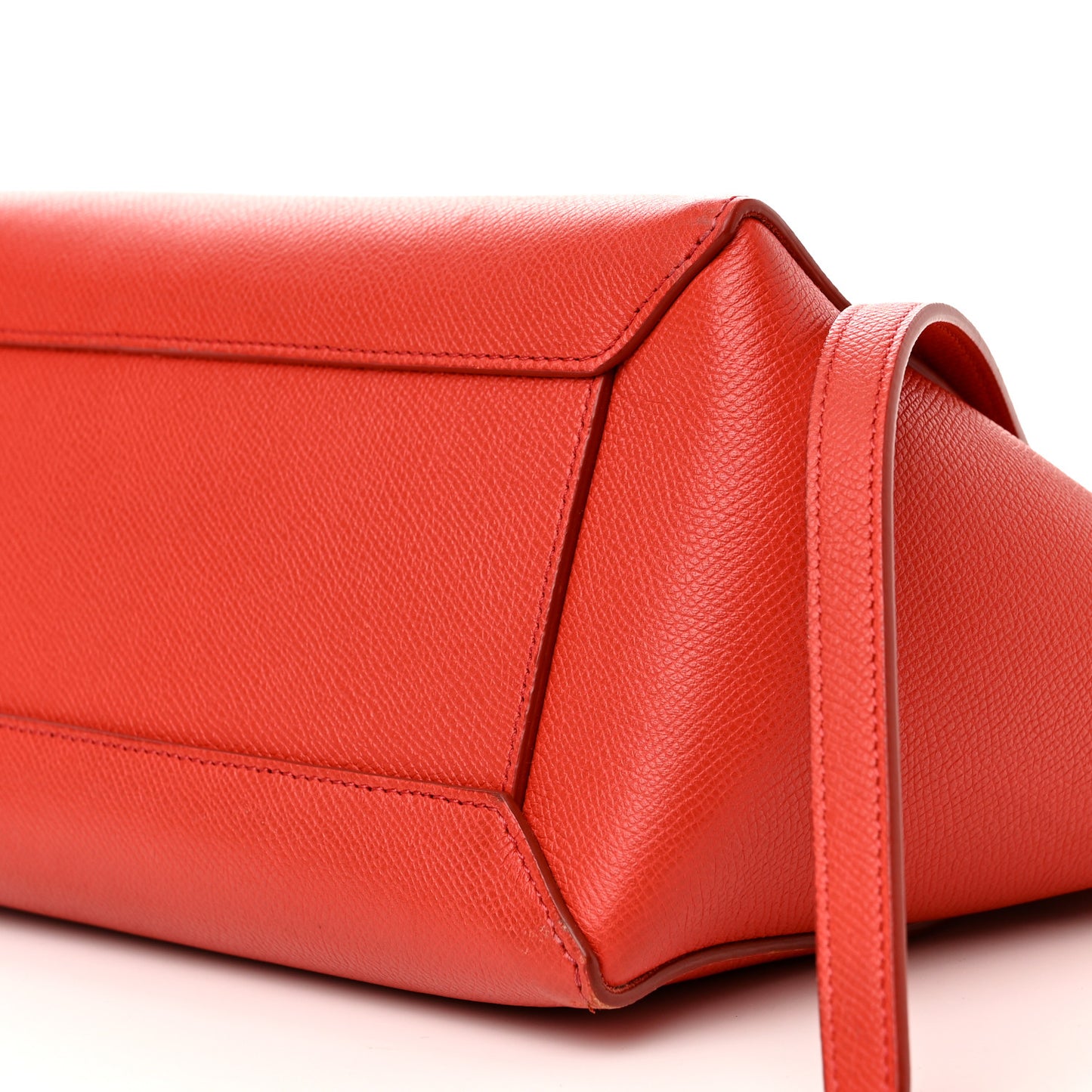 Grained Calfskin Micro Belt Bag Coral