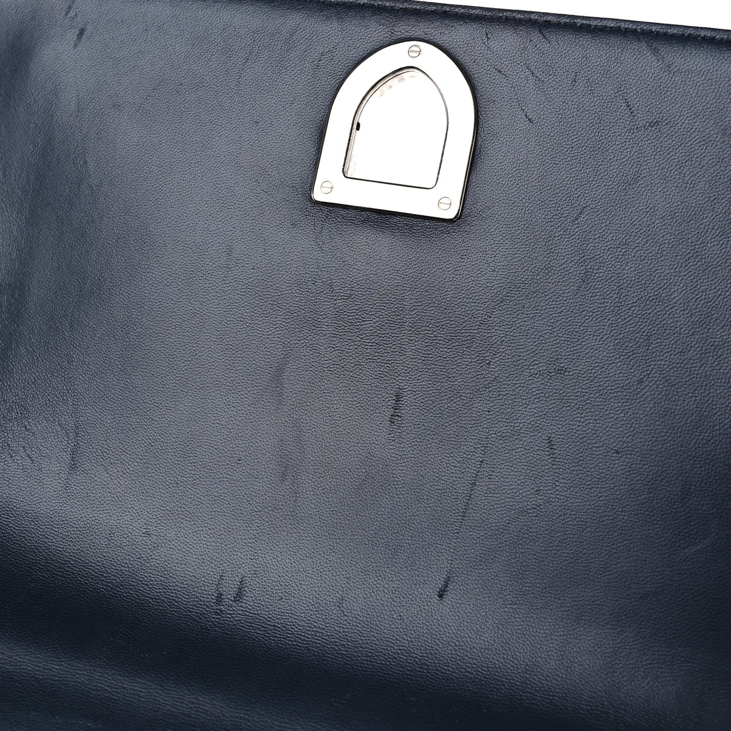 Metallic Patent Micro-Cannage Medium Diorama Flap Bag Blue