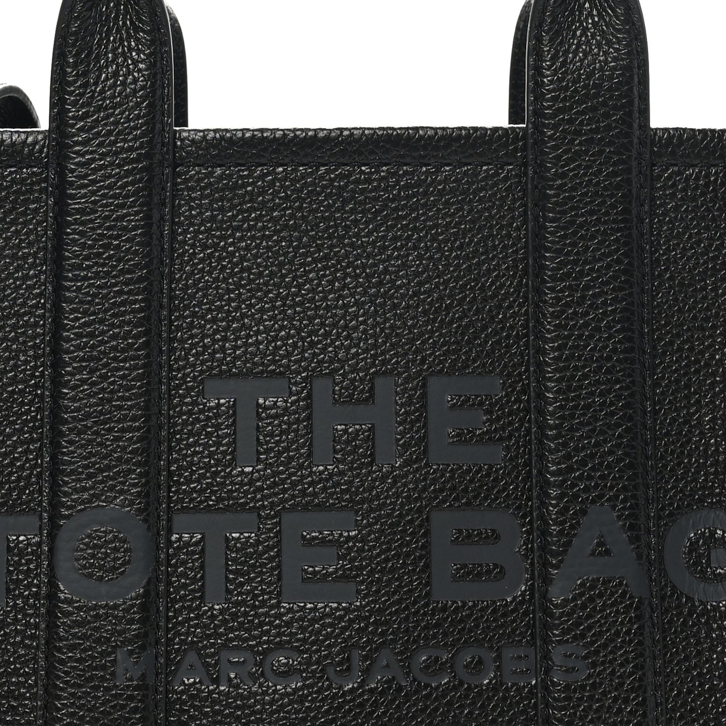 Grained Calfskin Small The Tote Bag Black