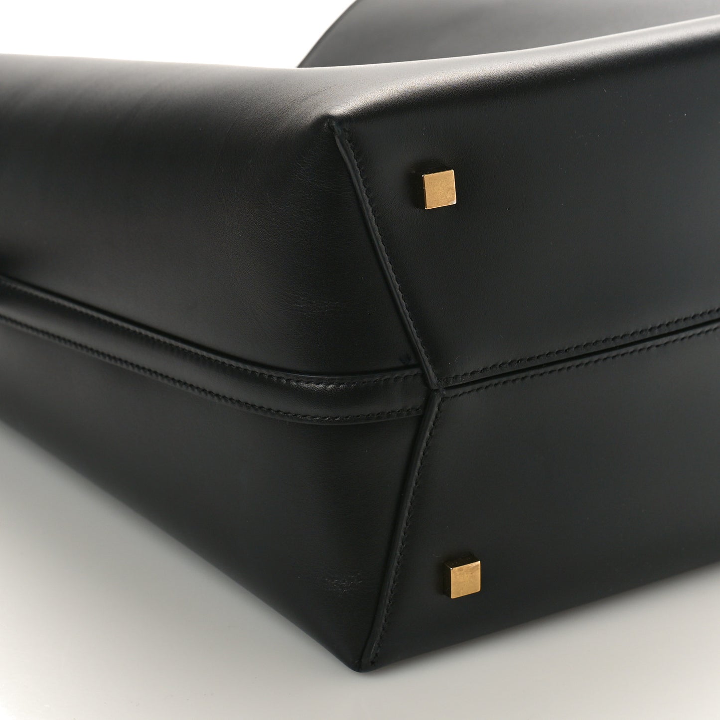 Smooth Shiny Calfskin Monogram Le 37 Bucket Bag Black