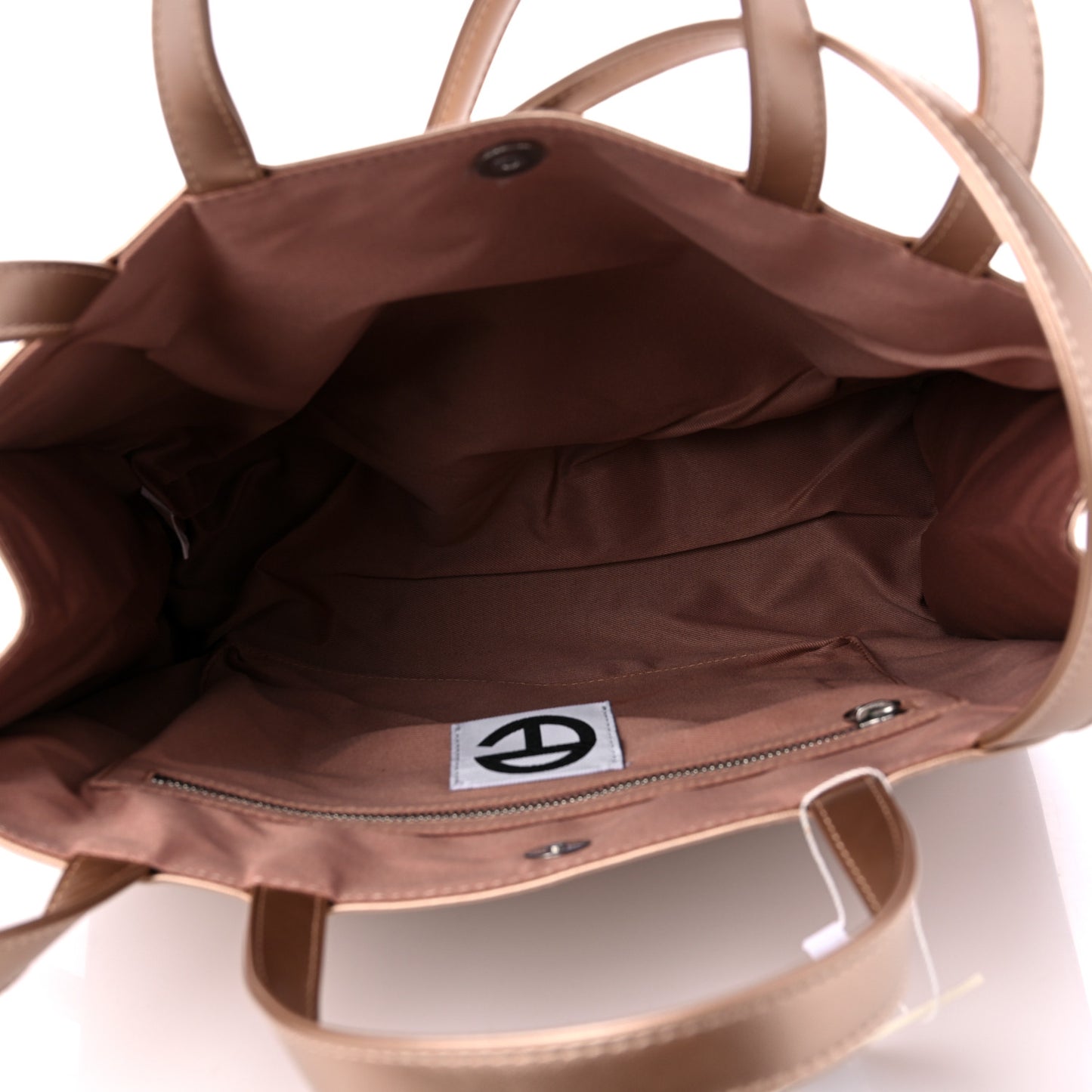 Metallic Vegan Leather Medium Shopping Bag Copper