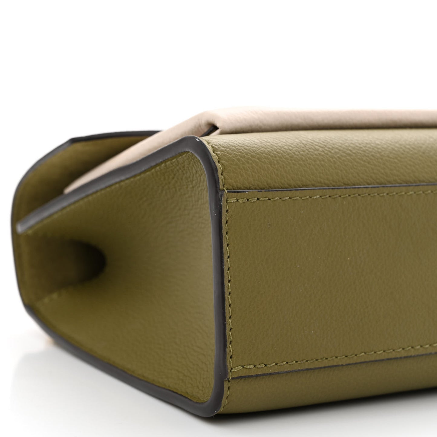 Soft Calfskin Mylockme Chain Bag BB Smokey Brown Green
