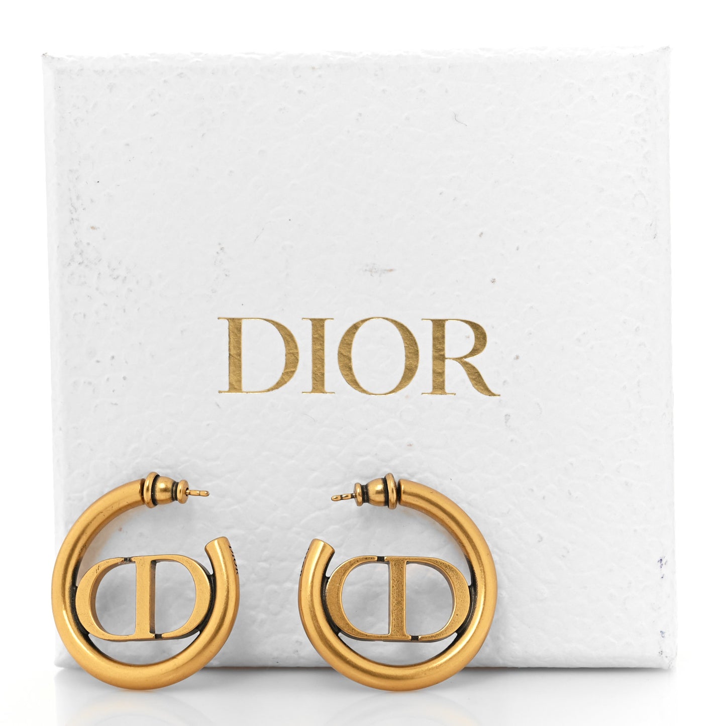Metal 30 Montaigne Hoop Earrings Aged Gold
