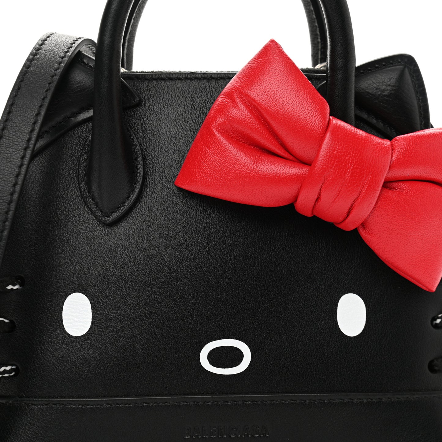 Calfskin Hello Kitty XXS Ville Top Handle Bag Black