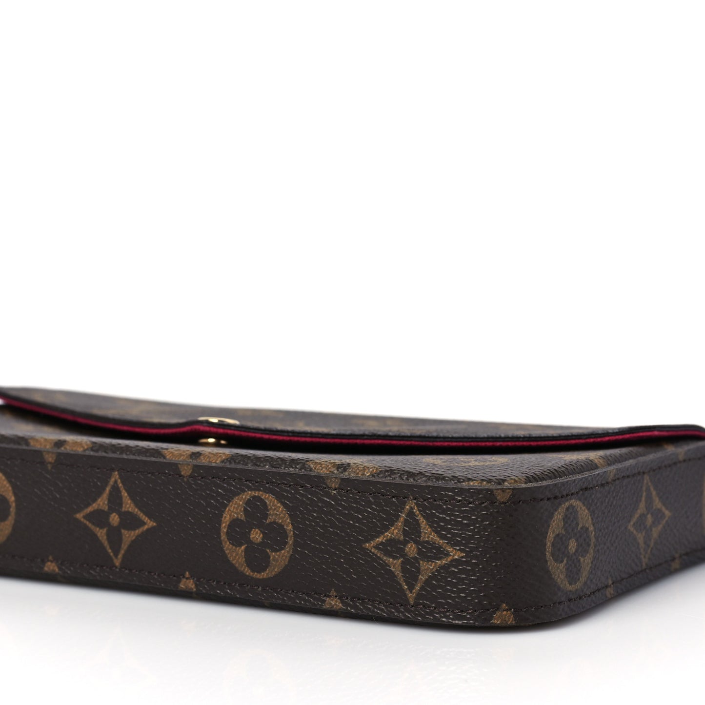 Monogram Pochette Felicie Chain Wallet Fuchsia