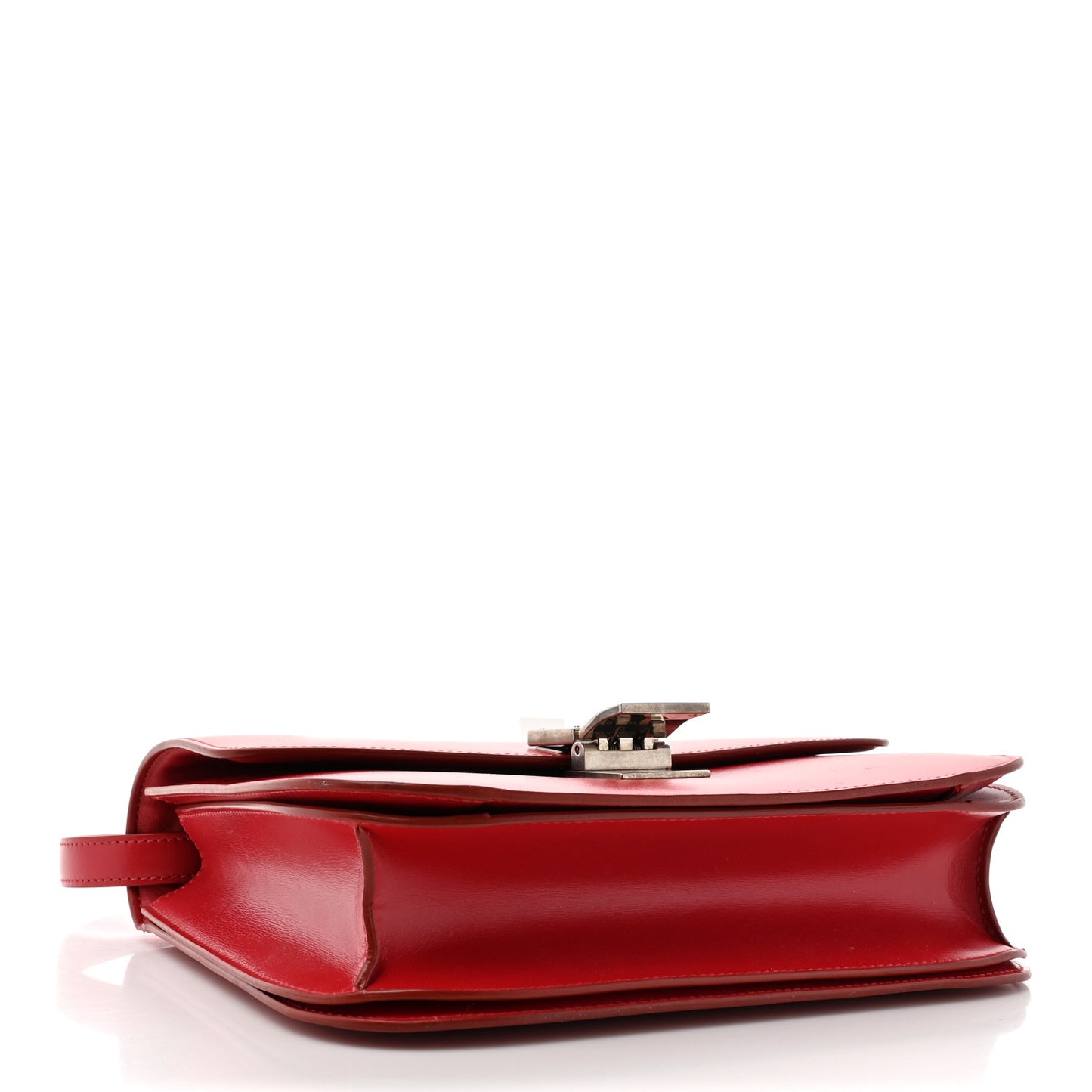 Box Calfskin Medium Classic Box Flap Bag Red