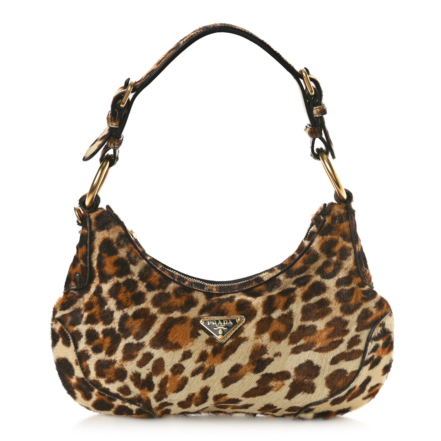 Cavallino Leopard Print Shoulder Bag Avorio
