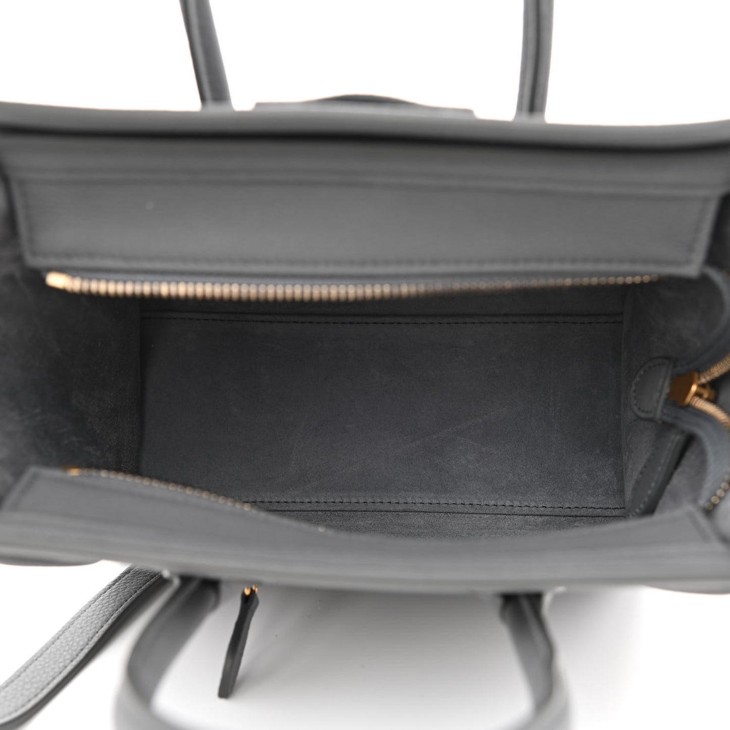 Baby Drummed Calfskin Nano Luggage Kohl