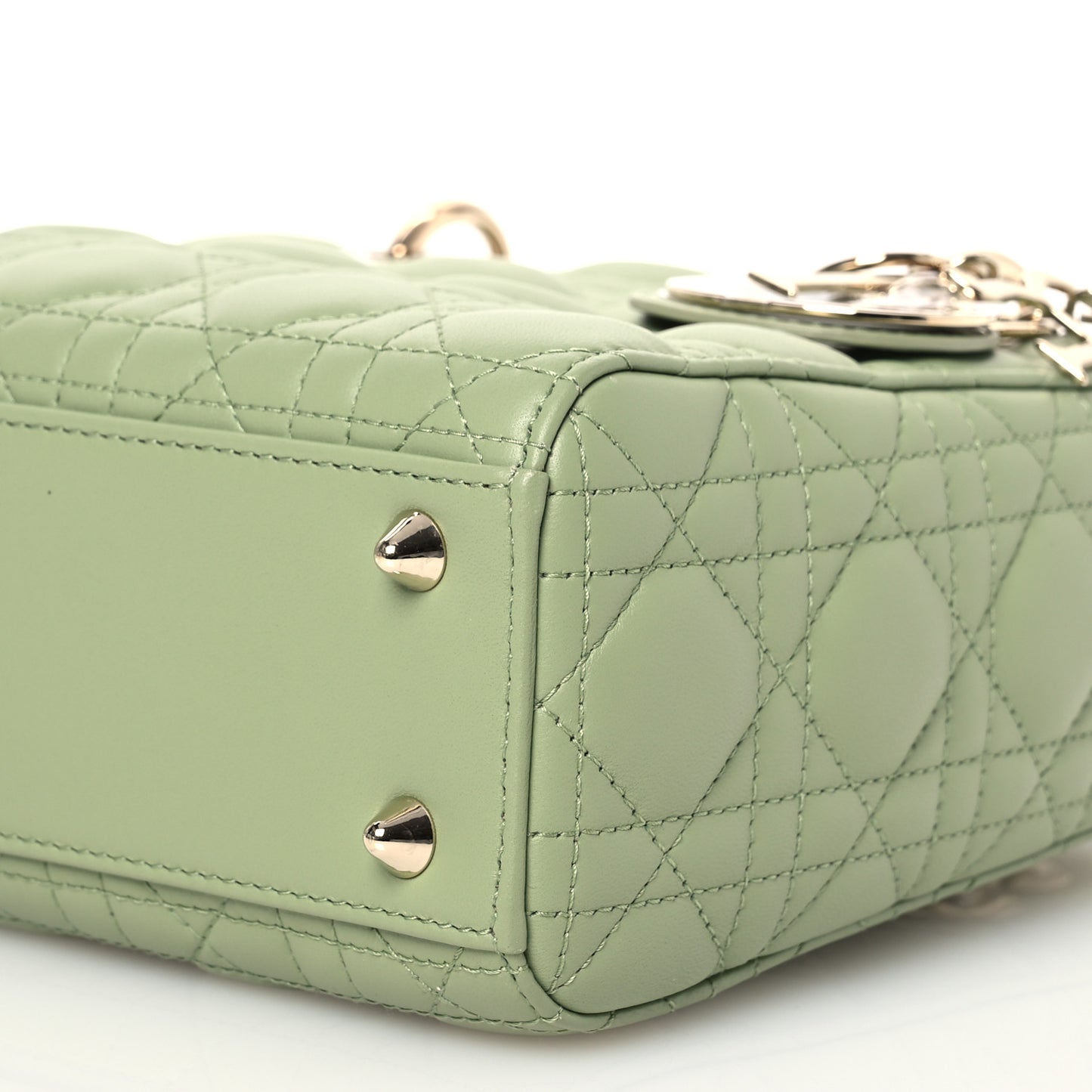 Lambskin Cannage Small My ABCDior Lady Dior Green